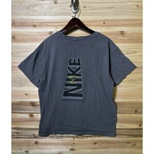 Vintage 90s Nike Graphic T Shirt Spirit Of Sport Gray Yellow Short Sleeve Sz L